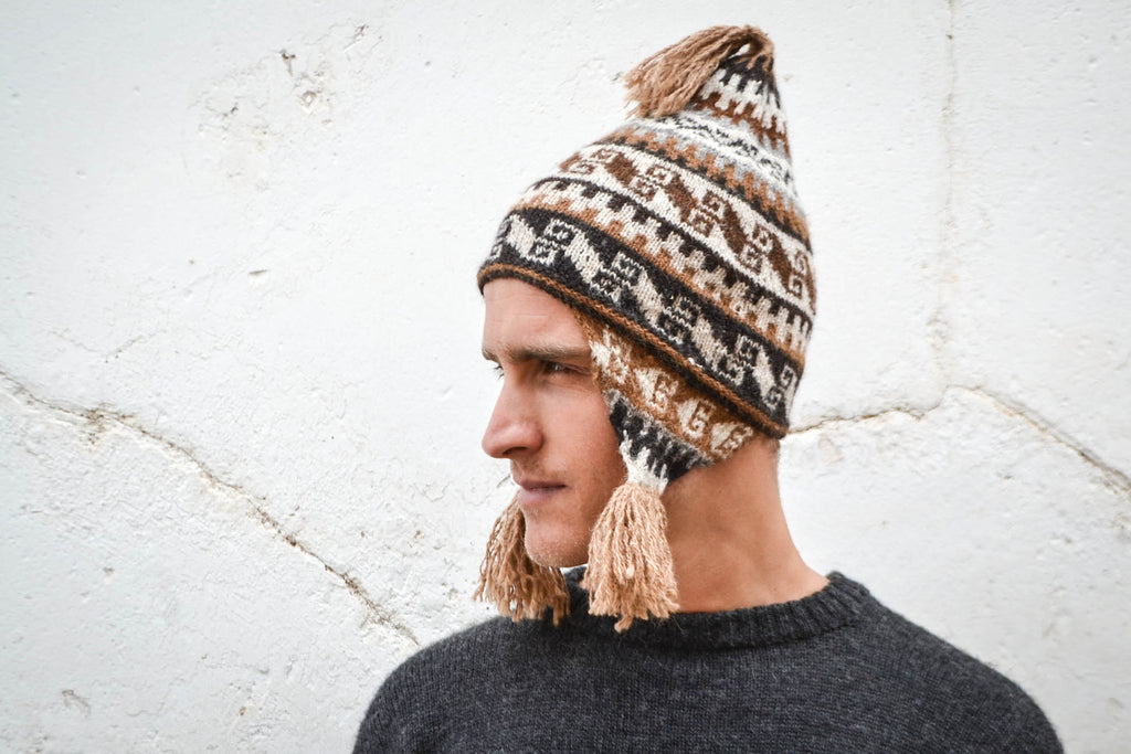 Stunning Ocogate Ear flaps beanies from Peru