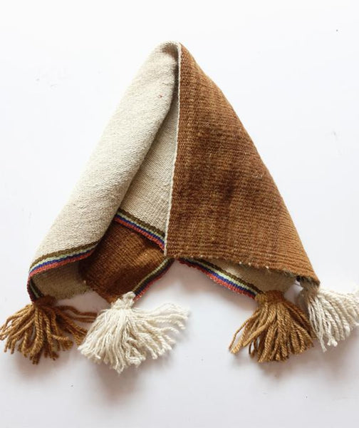 traditional peruvian natural alpaca table runner