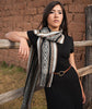 Totora Master Weaver 100% Baby Alpaca Scarf- Onyx and Charcoal