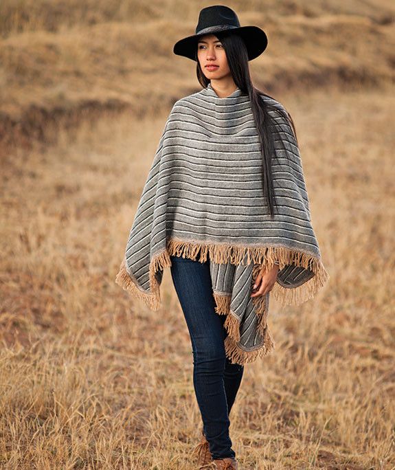 Angelina Alpaca Ruana – Threads of Peru