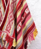 Womens Poncho Cape - Carolina Elegant Alpaca Ruana Wrap (Reds, Pinks, Grays, White)