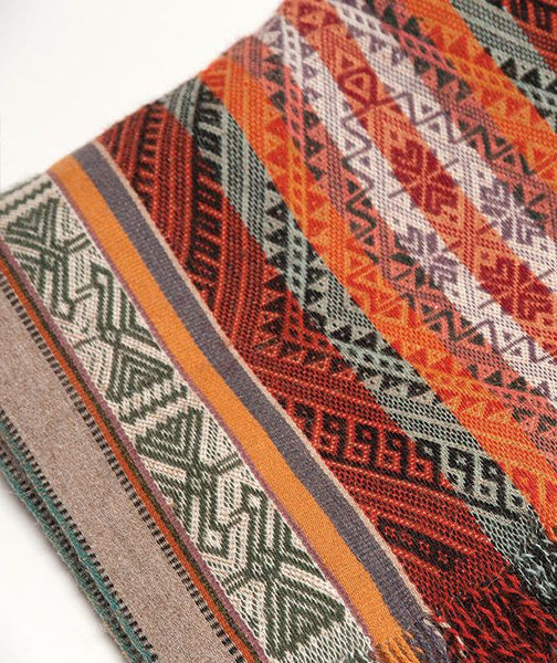 Master Weaver Table Runner- Multicolor, Inca Design, Warm Colors