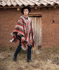 Sonqo Master Weaver Peruvian Poncho; Alpaca Wool Poncho,  