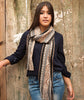Totora Master Weaver 100% Baby Alpaca Scarf- Pewter and Onyx